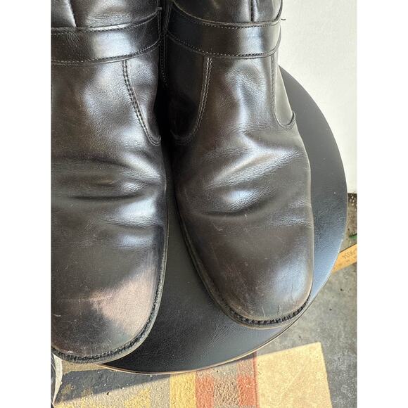 Mens Black Leather Zipper Ankle Boots Chukka Monk Strap Dress Shoes 12 main image 8